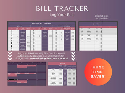 Biweekly/Fortnightly Budget Spreadsheet Planner: Income & Expense Tracker