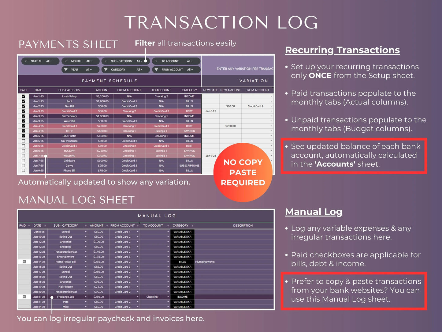 Ultimate Annual Budget Planner Google Sheets Financial Planner