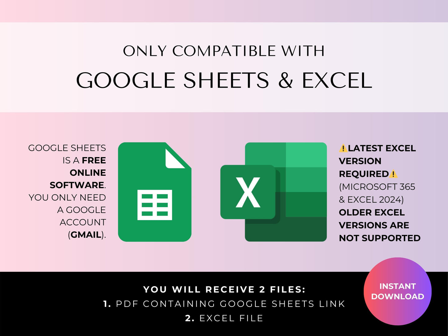 Habit & Task Tracker Goal Tracker To-Do Daily Weekly Hourly Schedule Spreadsheet Time Block