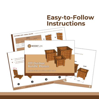 Outdoor Planter Plan Collection | DIY Flower Box & Herb Garden | Patio Decor PDF