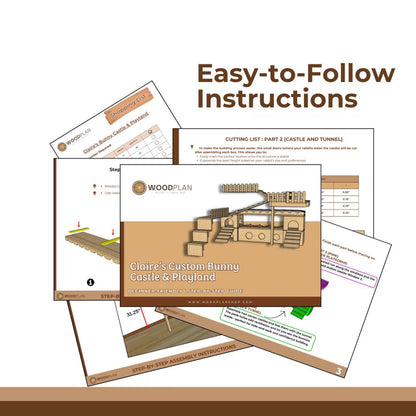 Custom Bunny Playground Plan for Claire – Castles, Tunnel, Platforms & Sleepy Area